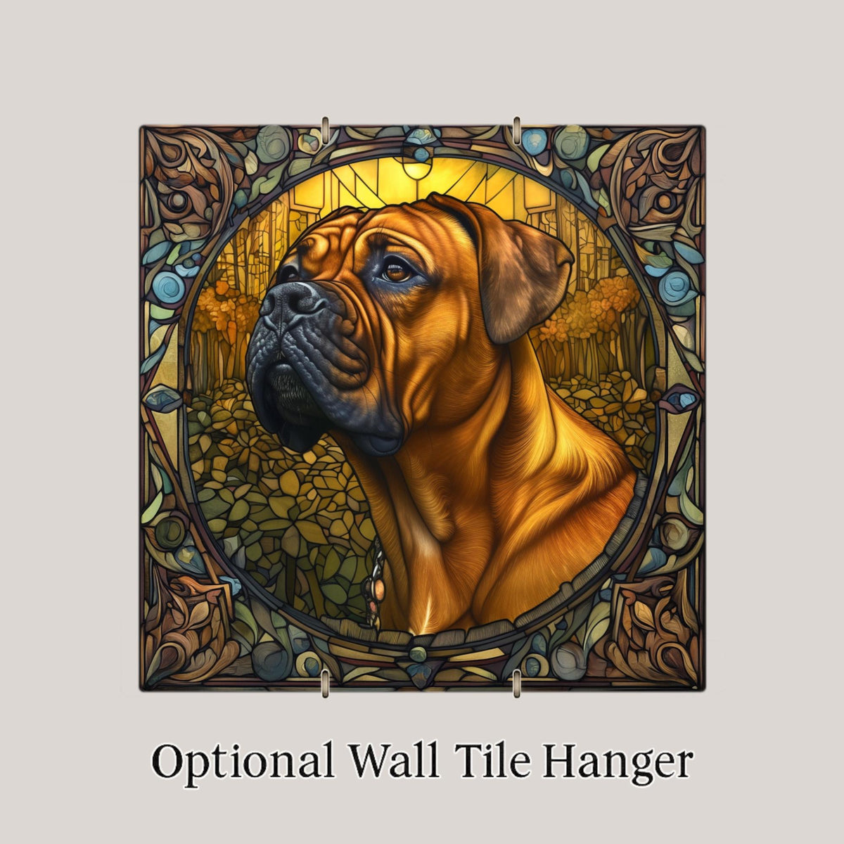 Boxer Dog Wall Art Ceramic Tile Dog Memorial Gift Pet Loss Boxer Lover Decor Tile