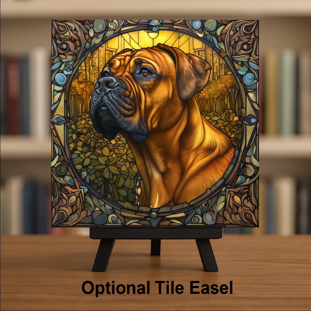 Boxer Dog Wall Art Ceramic Tile Dog Memorial Gift Pet Loss Boxer Lover Decor Tile
