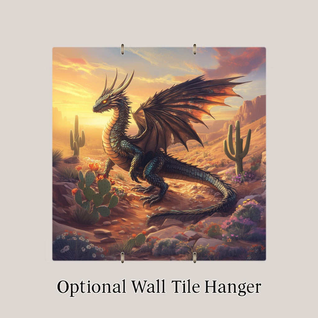 Dragon Wall Art Ceramic Tile Fantasy Decor Gift Dragon Lover Gift Mythical Art Celtic Dragon Tile