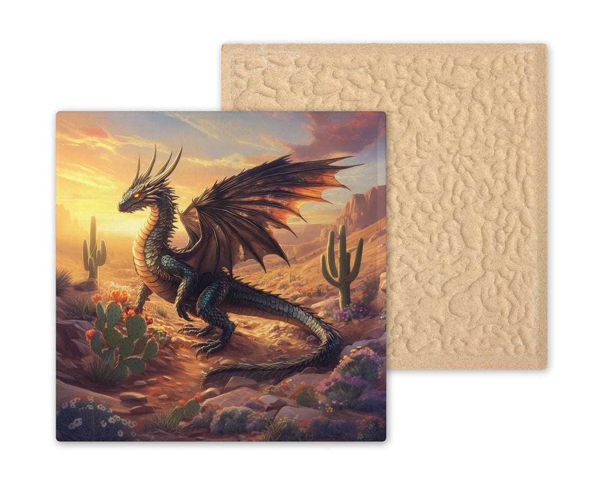 Dragon Wall Art Ceramic Tile Fantasy Decor Gift Dragon Lover Gift Mythical Art Celtic Dragon Tile