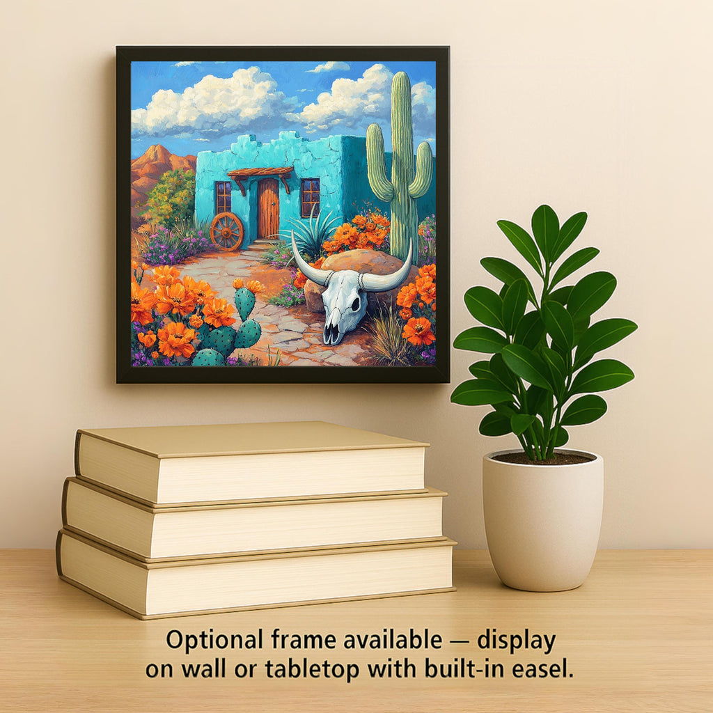 Adobe House Wall Art Ceramic Tile Southwest Gift Rustic Desert Decor Pueblo Art New Mexico Art Place Identity Gift Tile