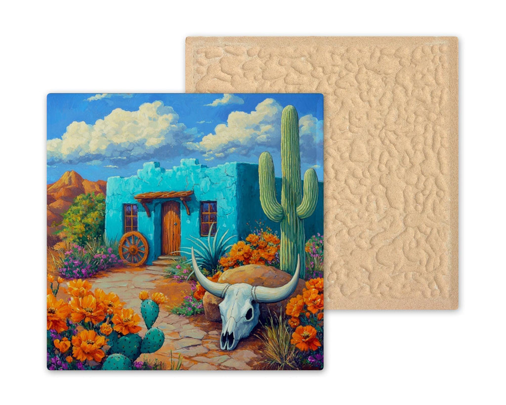 Adobe House Wall Art Ceramic Tile Southwest Gift Rustic Desert Decor Pueblo Art New Mexico Art Place Identity Gift Tile