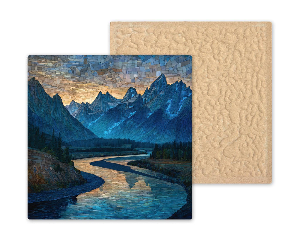 Grand Teton Wall Art Ceramic Tile Wyoming Gift Snake River Decor National Park Art Nature Lover Gift Tile