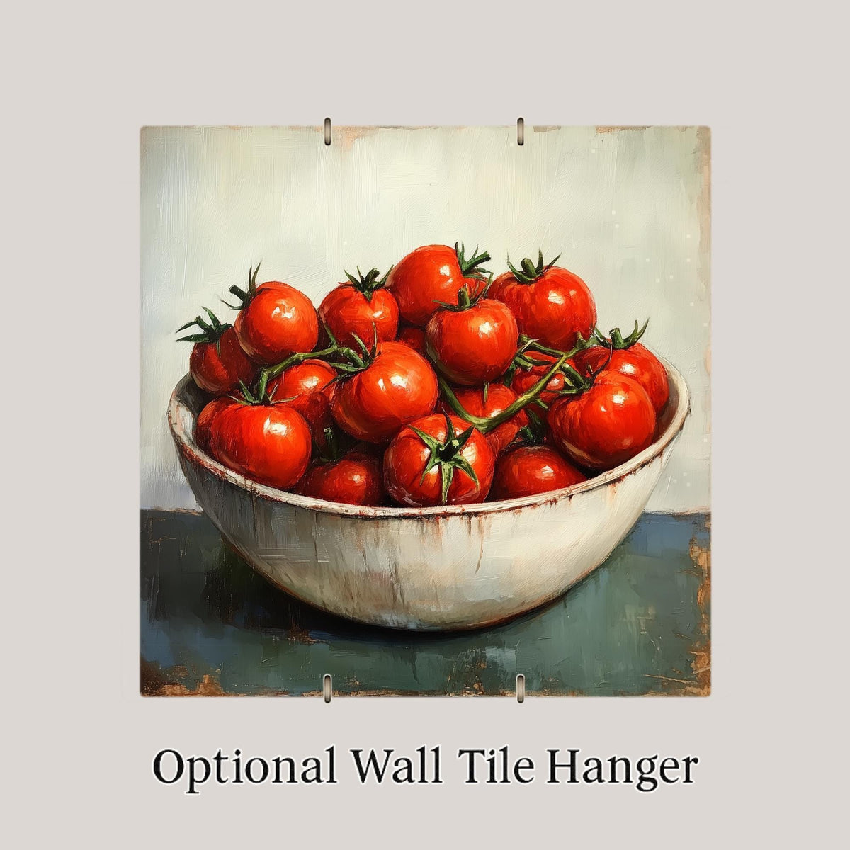 Tomato Ceramic Art Tile: Mediterranean Wall Decor Kitchen Accent Tuscan Home Decor Wall Art Kitchen Garden Italian Farmhouse Vegetable Art