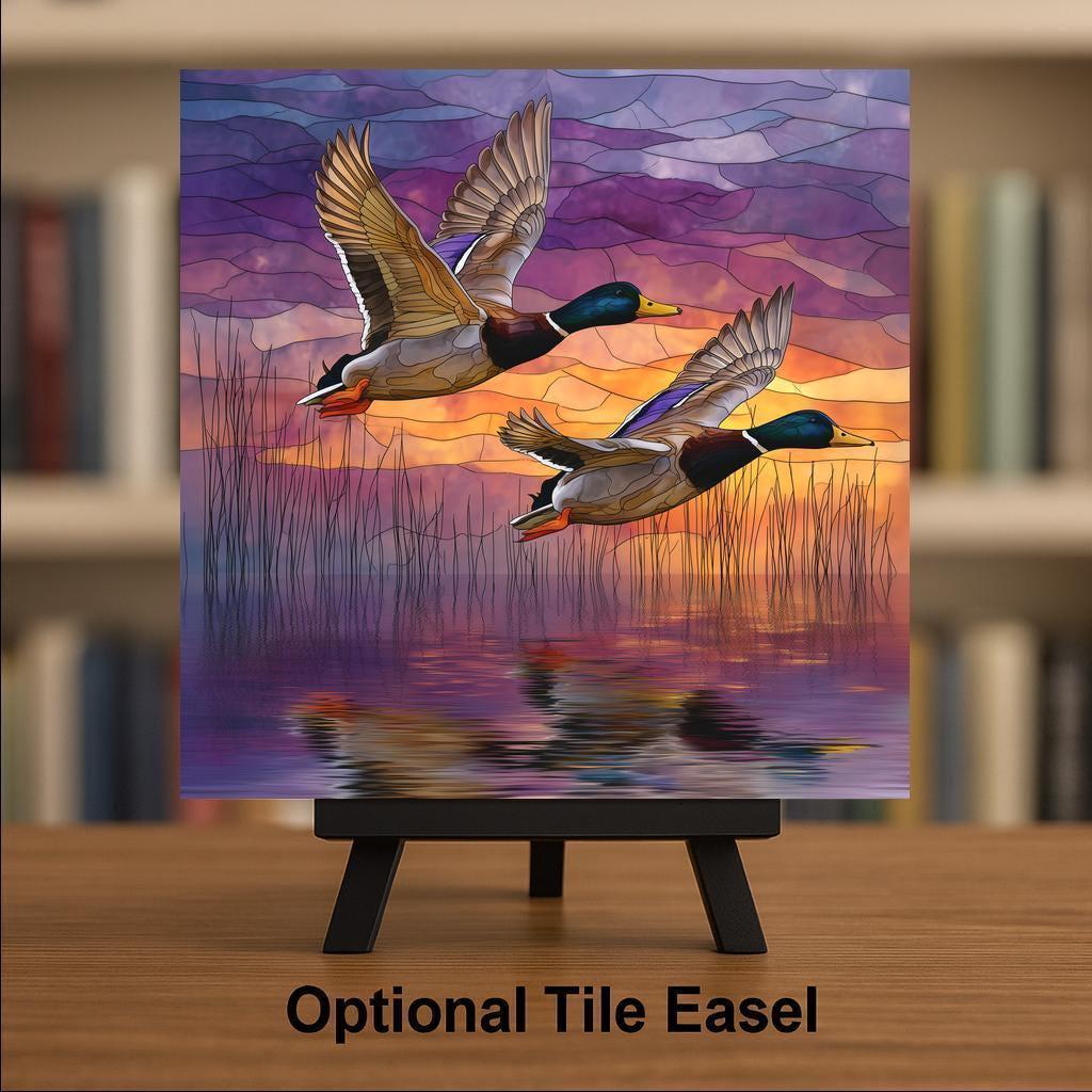Mallard Duck Wall Art Ceramic Tile Duck Lover Gift Waterfowl Decor Wildlife Bird Tile