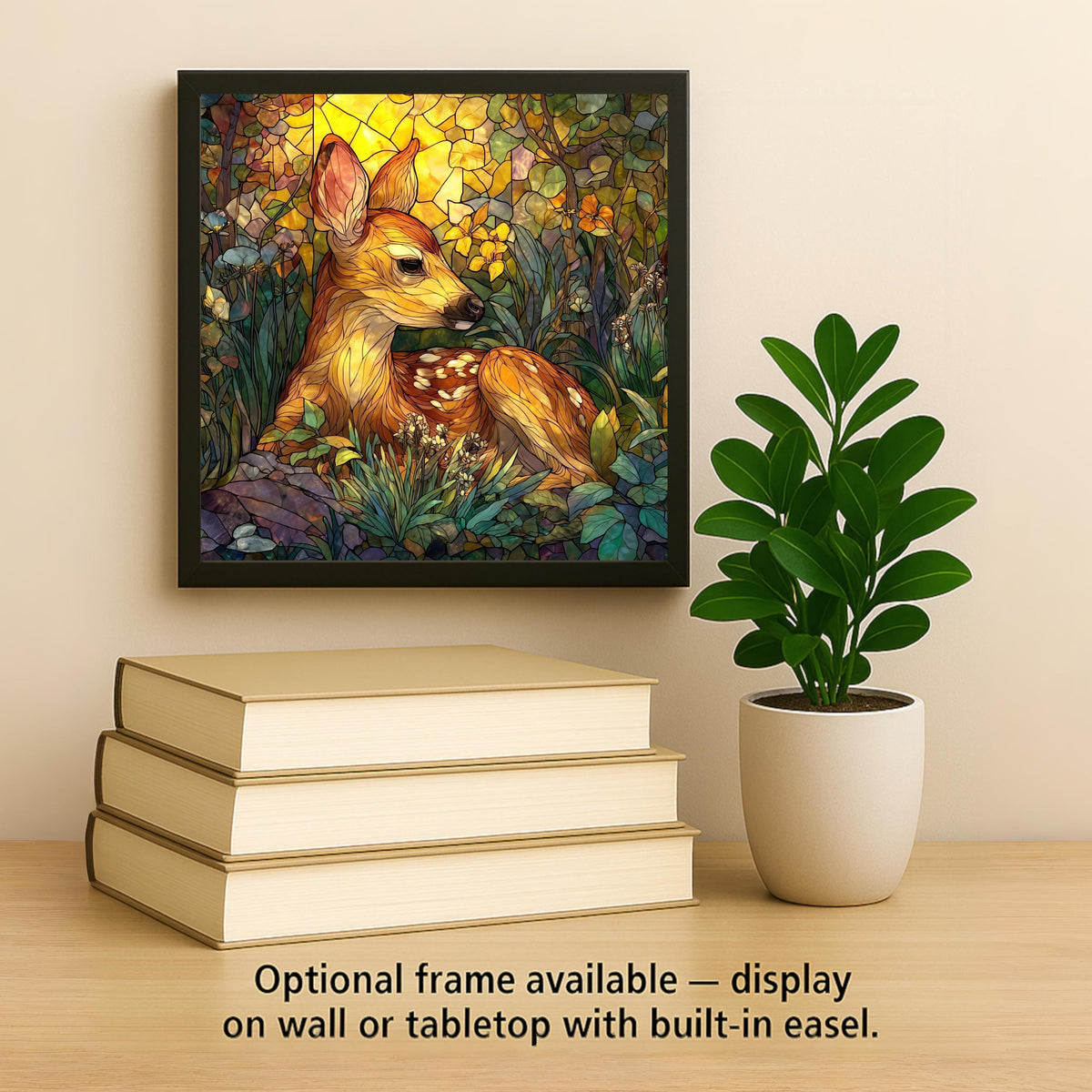 Fawn Deer Wall Art Ceramic Tile Woodland Animal Gift Nature Forest Decor Nursery Art Deer Gift Tile