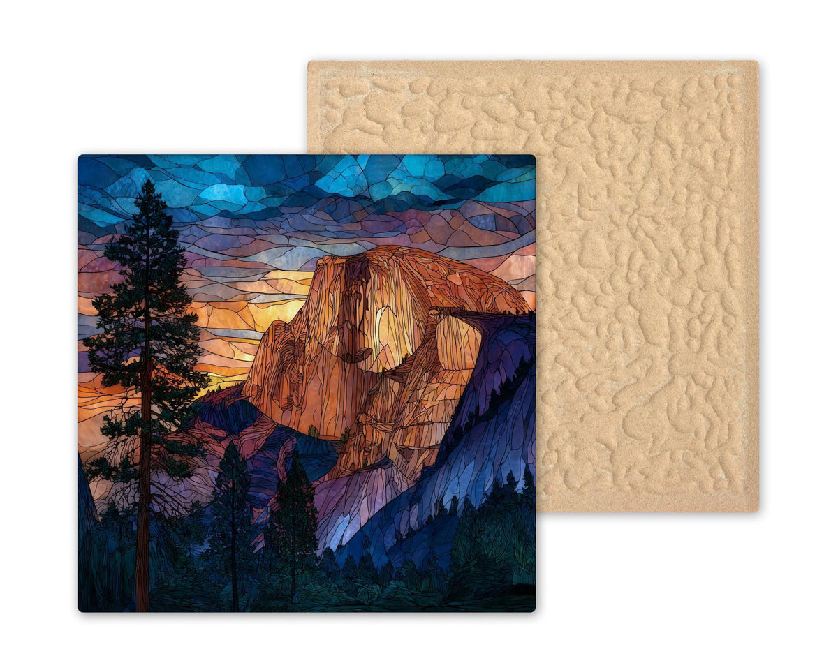 Yosemite Sunset Ceramic Art Tile: Cabin Wall Decor Nature Lover Gift Woodland Home Decor Wall Art California Landscape Yosemite Nature Ar