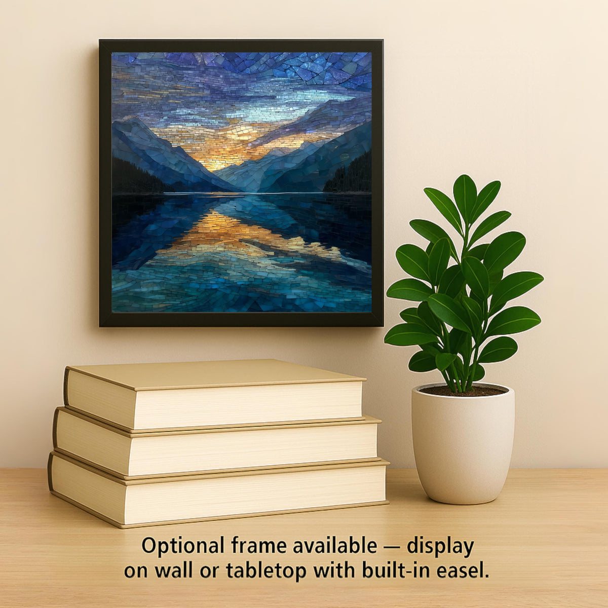 Ross Lake Wall Art Ceramic Tile North Cascades Gift Mountain Reflection Decor PNW Nature Art Hiker Gift Tile