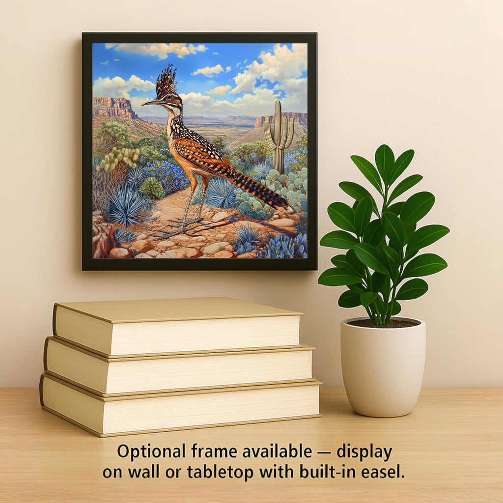 Roadrunner Wall Art Ceramic Tile Southwest Decor Desert Bird Gift New Mexico Decor Place Identity Nature Art
