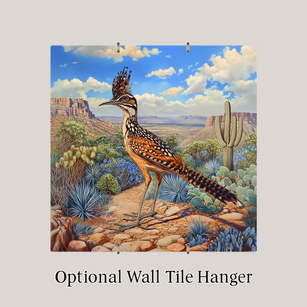 Roadrunner Wall Art Ceramic Tile Southwest Decor Desert Bird Gift New Mexico Decor Place Identity Nature Art