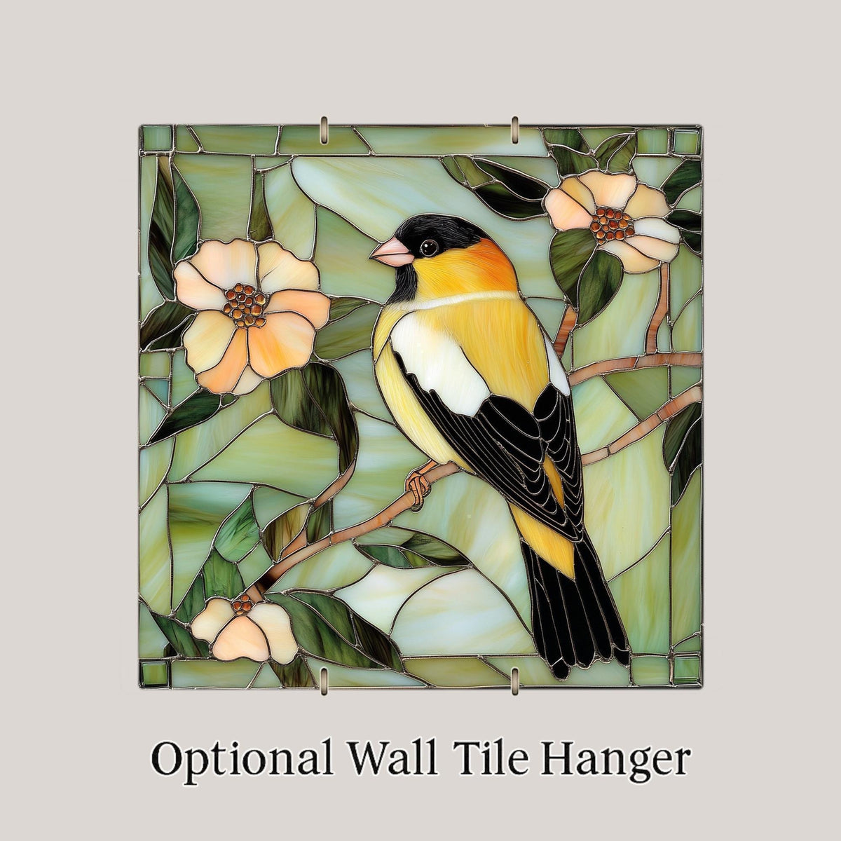 Goldfinch Wall Art Ceramic Tile Bird Lover Gift Garden Decor Yellow Bird Art Birdwatcher Gift Memorial Nature