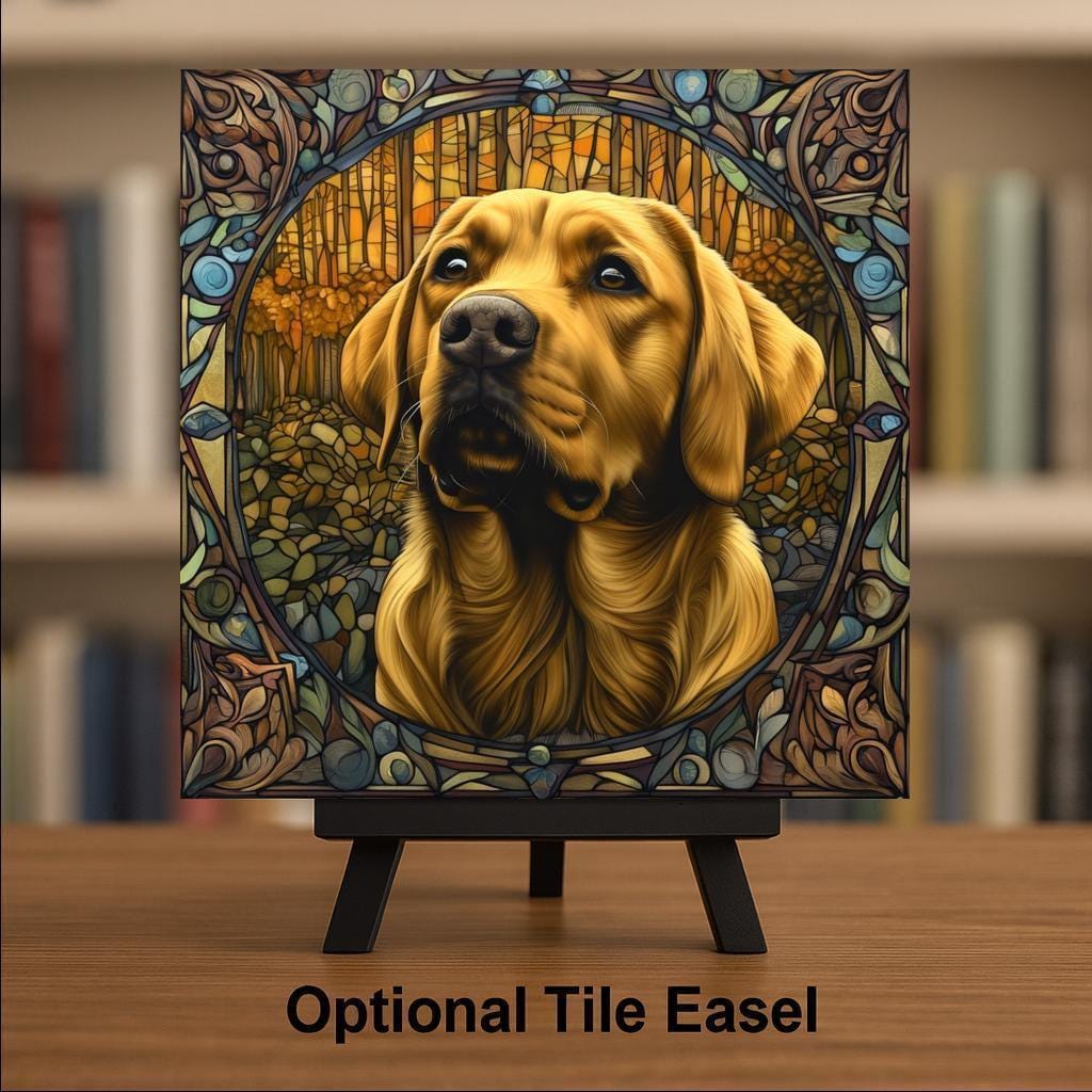 Labrador Wall Art Ceramic Tile Dog Memorial Gift Lab Lover Decor Retriever Tile Art
