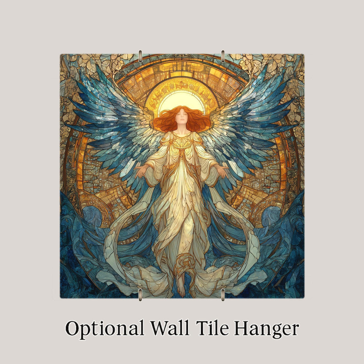 Archangel Wall Art Ceramic Tile Faith Lover Gift Spiritual Decor Heavenly Art Religious Home Gift Tile