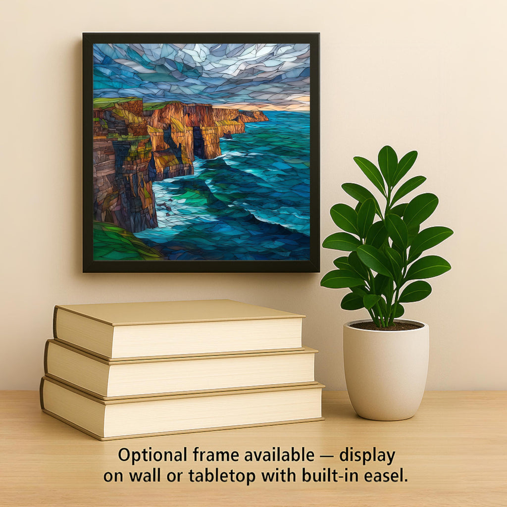 Cliffs of Moher Wall Art Ceramic Tile Ireland Gift Irish Heritage Decor Atlantic Coast Art Irish Gift Tile