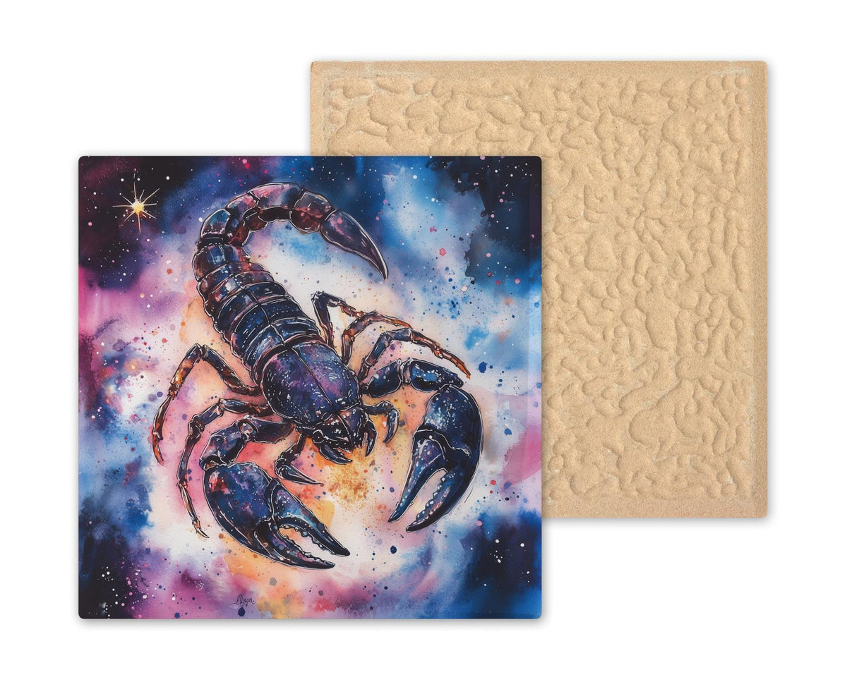 Scorpio Zodiac Ceramic Art Tile: Night Sky Wall Decor Mystical Home Decor Celestial Wall Art