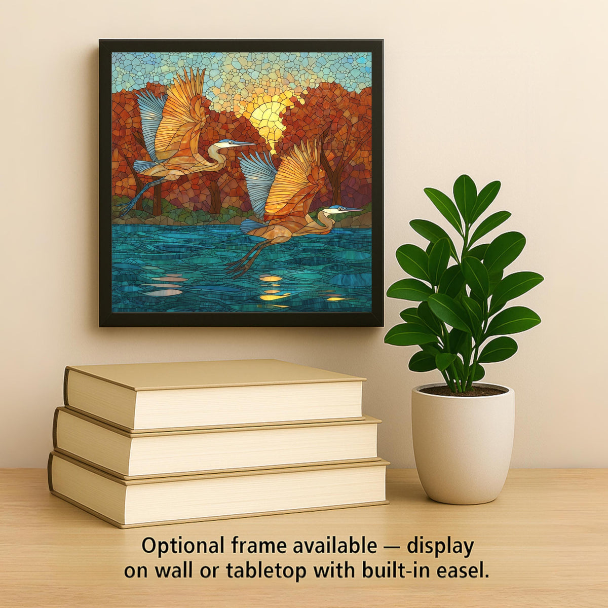 Heron Wall Art Ceramic Tile Bird Lover Gift Great Blue Heron Decor Wildlife Art Tile