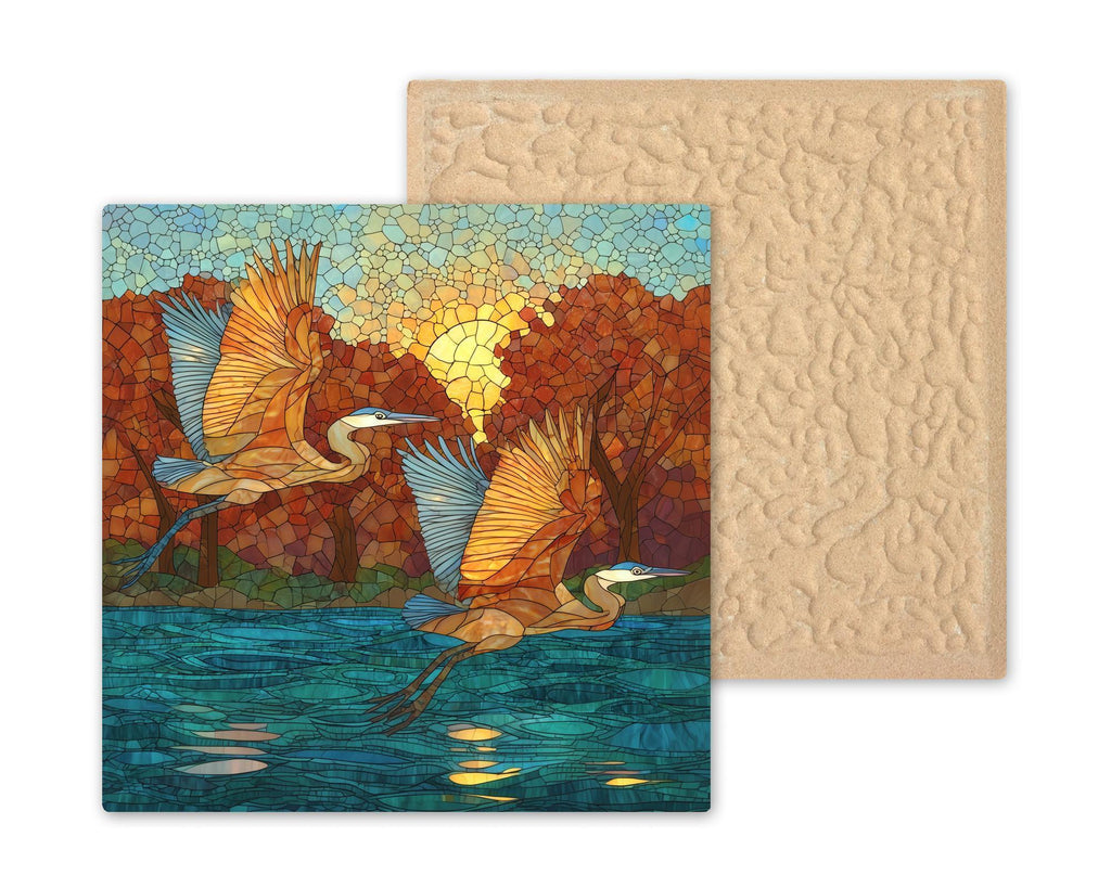 Heron Wall Art Ceramic Tile Bird Lover Gift Great Blue Heron Decor Wildlife Art Tile