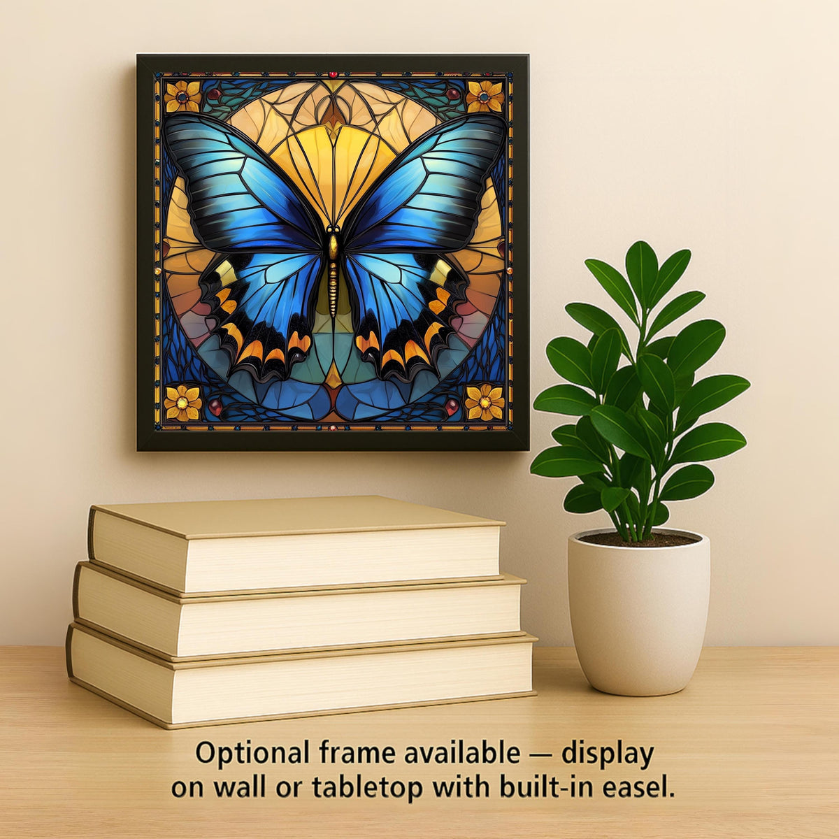 Monarch Butterfly Ceramic Tile Wall Art William Morris Style Garden Nature Art Nouveau Botanical Spring Decor