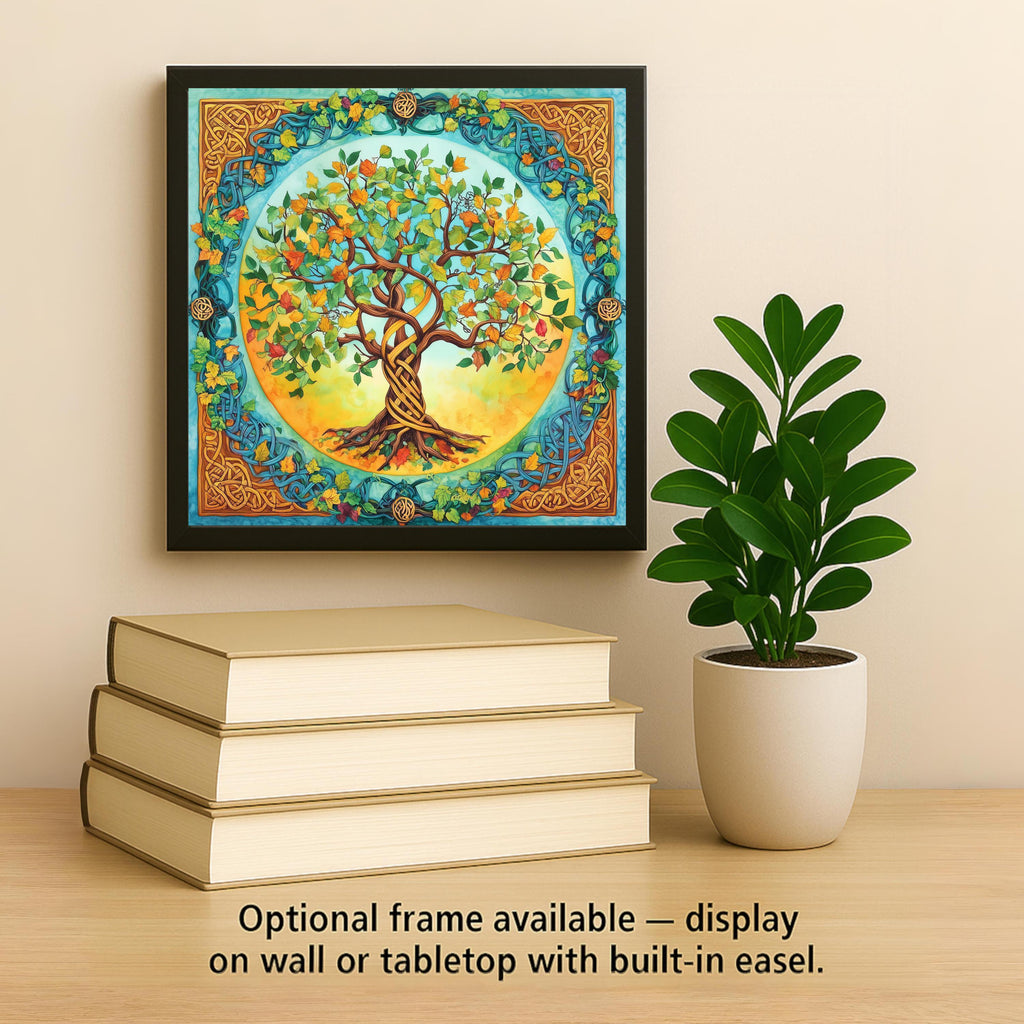 Celtic Tree of Life Wall Art Ceramic Tile Wiccan Gift Pagan Decor Druid Art Celtic Heritage Gift Tile