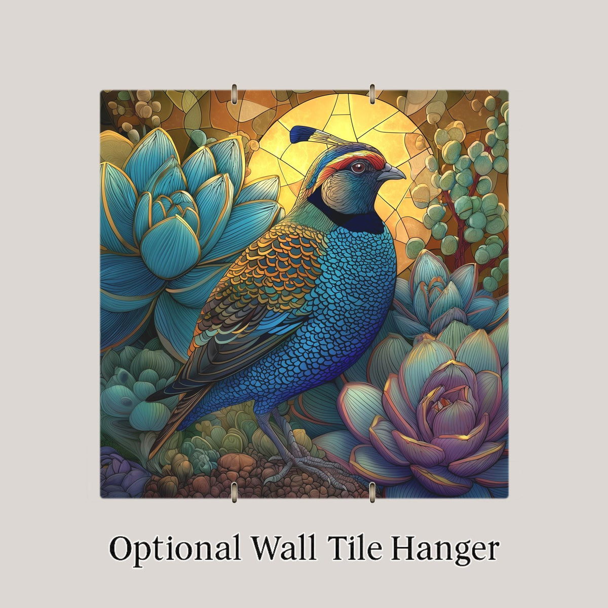 California Quail Wall Art Ceramic Tile Bird Lover Gift Birdwatcher Decor California Nature Wall Decor Quail Gift Accent Tile