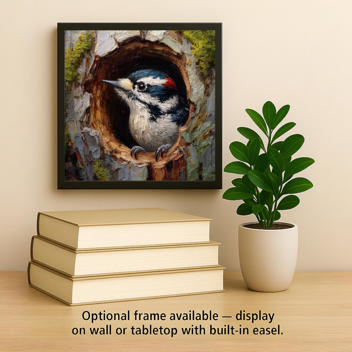 Woodpecker Wall Art Ceramic Tile Bird Lover Gift Cabin Decor Wildlife Art Birdwatcher Gift Nature Tile