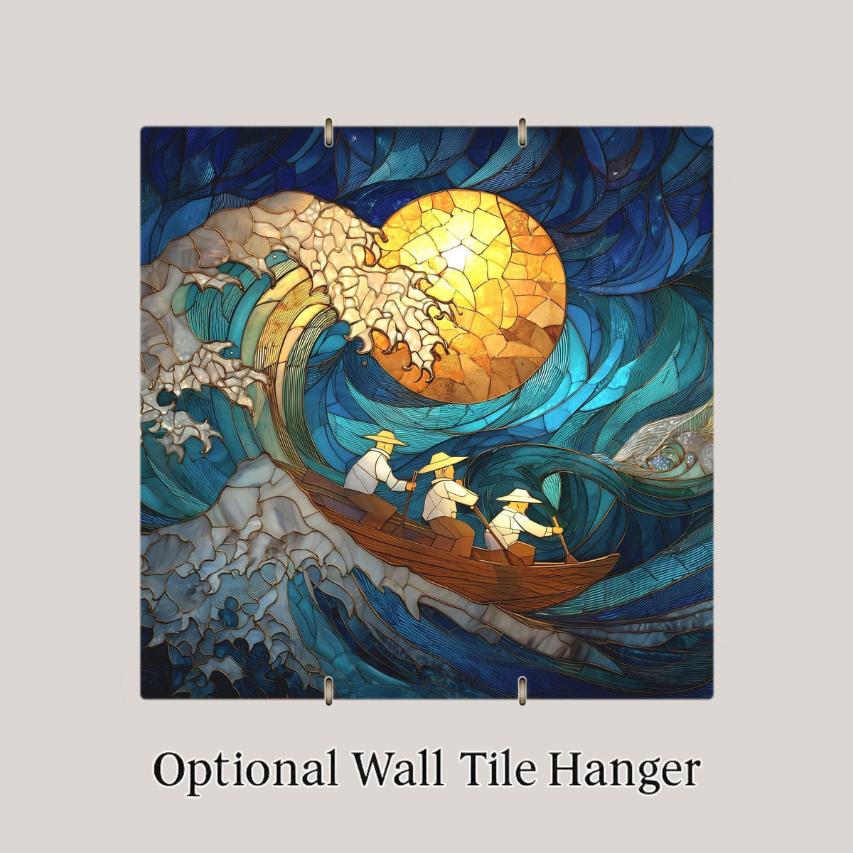 Fisherman Gift Art Ceramic Tile Sea Fishing Decor Nautical Wall Art Sailor Gift Tile