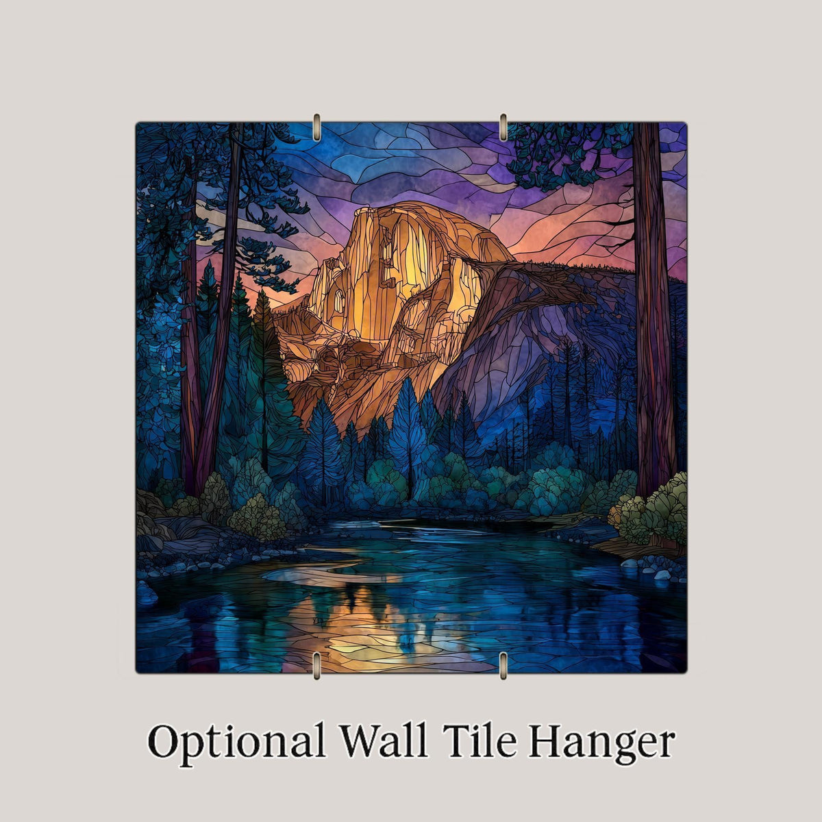Yosemite Half Dome Wall Art Ceramic Tile California Gift National Park Decor Hiker Art Place Identity Nature Gift