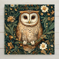 William Morris inspired Woodland Owl ceramic tile. This vintage classic owl art trivet is the perfect addition to your decor. Display it proudly on your wall as a unique piece of art. Get this 3 of 4 set now!