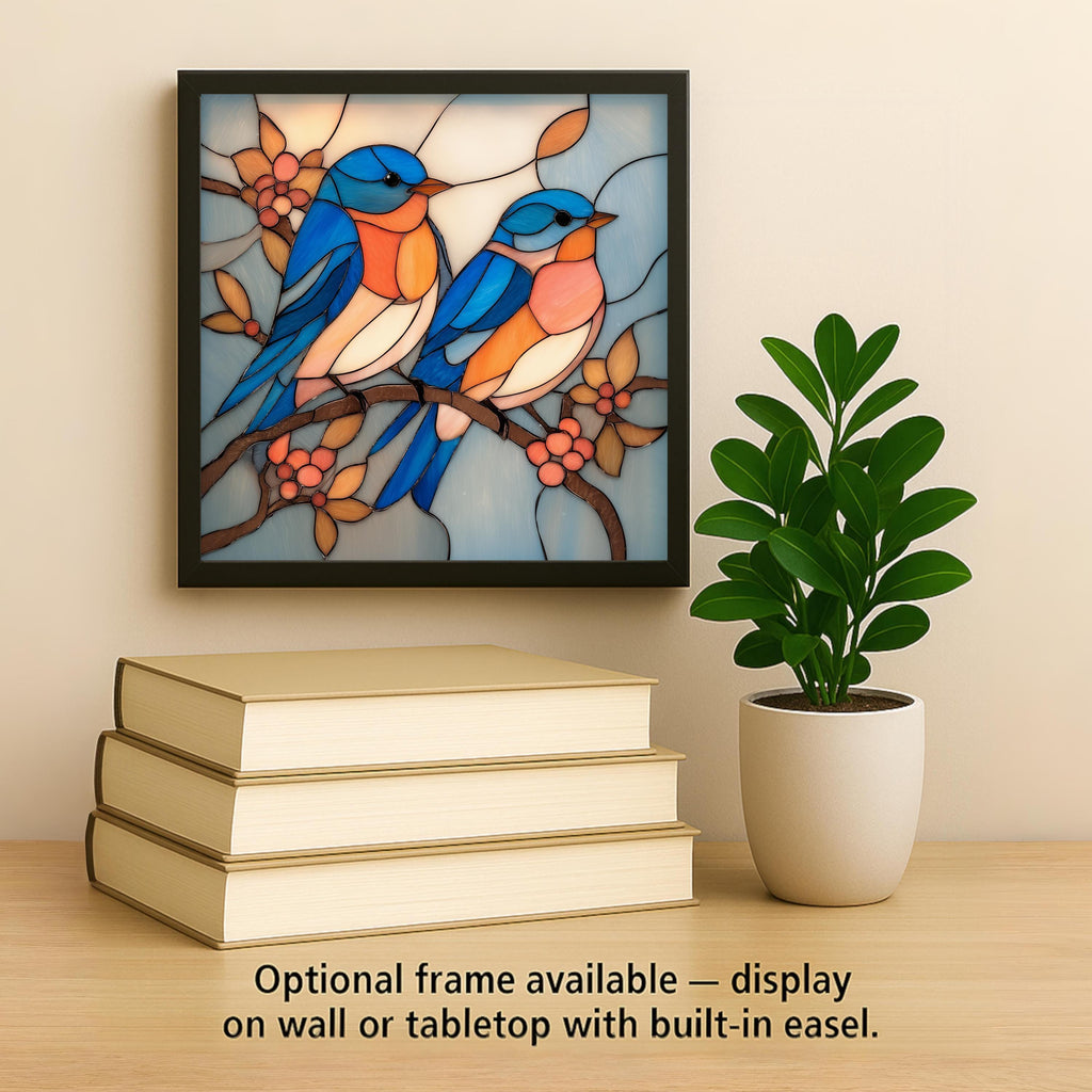 Bluebird Pair Wall Art Ceramic Tile Bird Lover Gift Meaningful Decor Nature Art Bluebird Lover Gift Tile