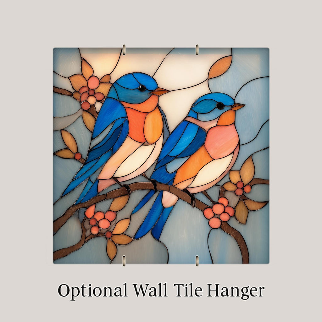 Bluebird Pair Wall Art Ceramic Tile Bird Lover Gift Meaningful Decor Nature Art Bluebird Lover Gift Tile