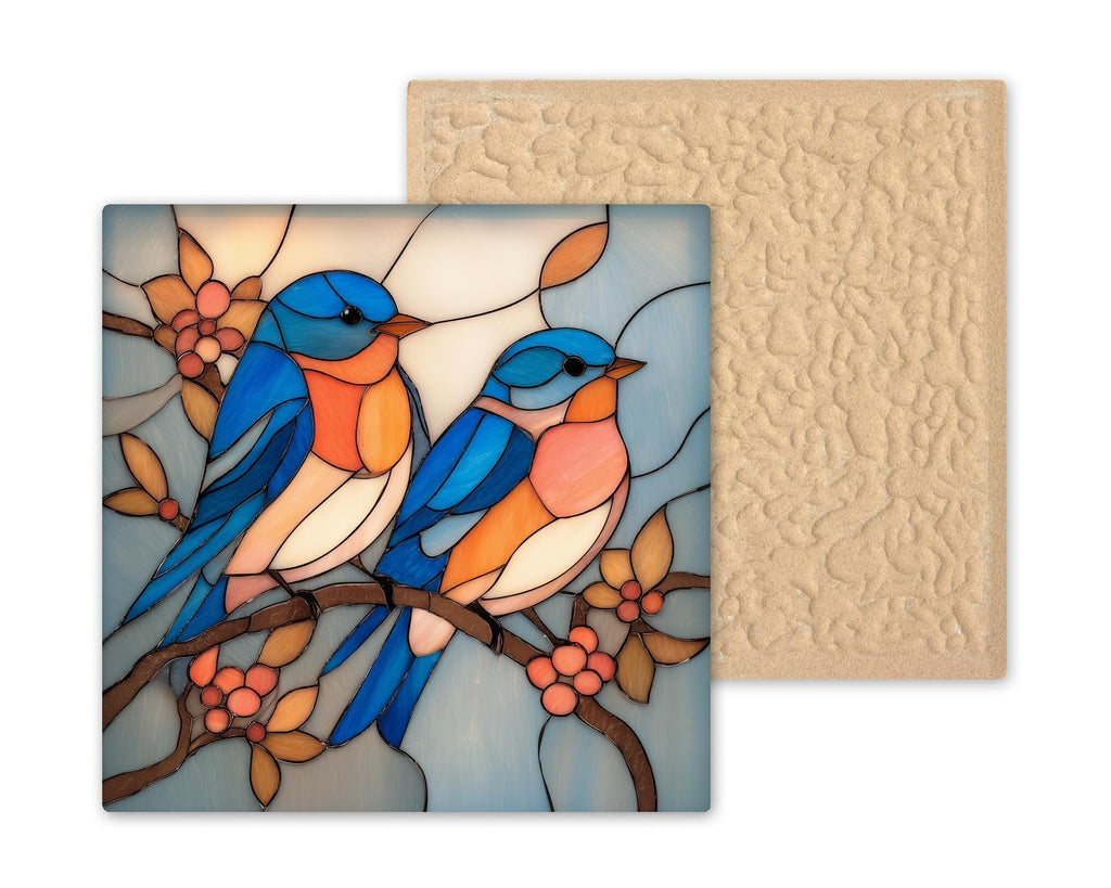 Bluebird Pair Wall Art Ceramic Tile Bird Lover Gift Meaningful Decor Nature Art Bluebird Lover Gift Tile