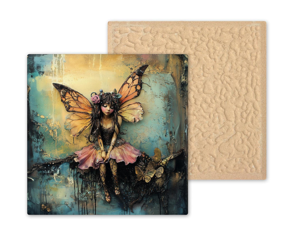 Coquette Fairy Ceramic Art Tile: Whimsical Wall Decor Cottagecore Gift Fantasy Home Decor Wall Art