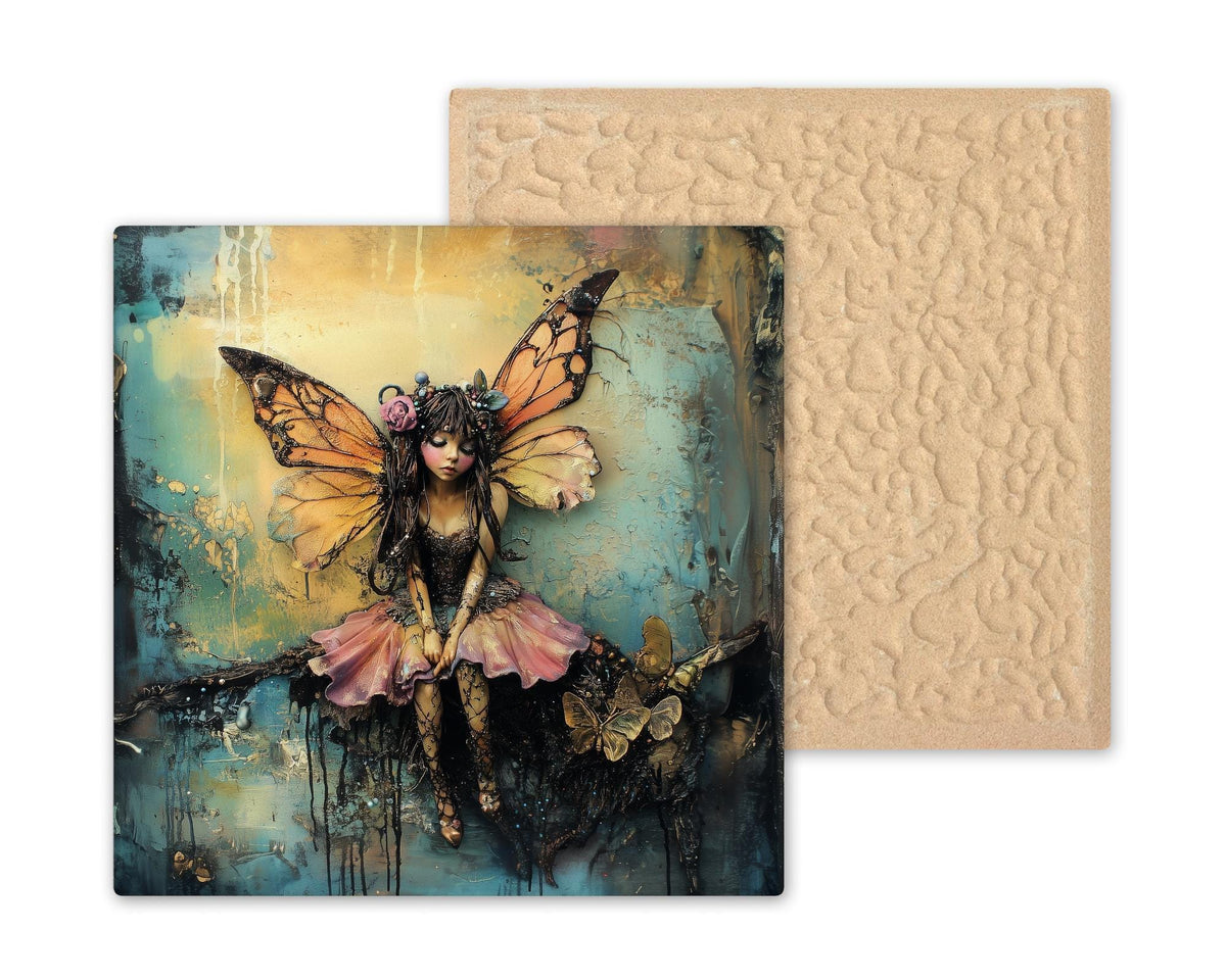 Coquette Fairy Ceramic Art Tile: Whimsical Wall Decor Cottagecore Gift Fantasy Home Decor Wall Art