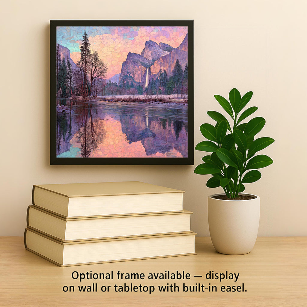 Yosemite Falls Wall Art Ceramic Tile California Gift National Park Decor Waterfall Art Hiker Gift Tile