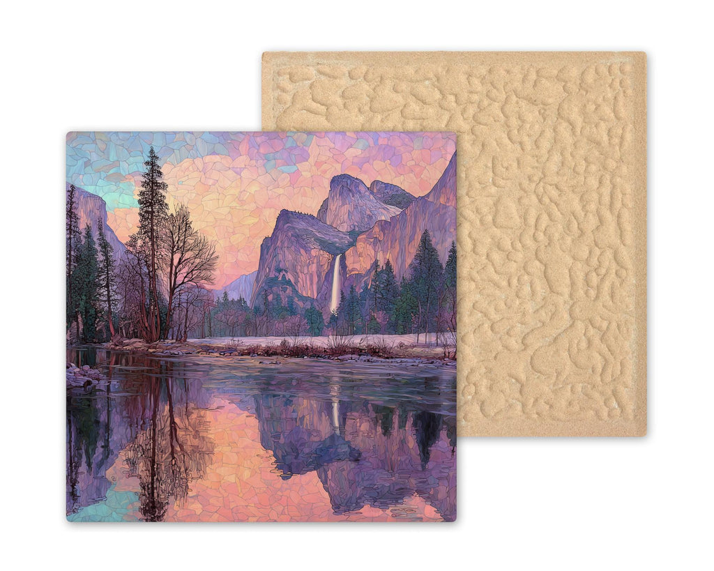 Yosemite Falls Wall Art Ceramic Tile California Gift National Park Decor Waterfall Art Hiker Gift Tile