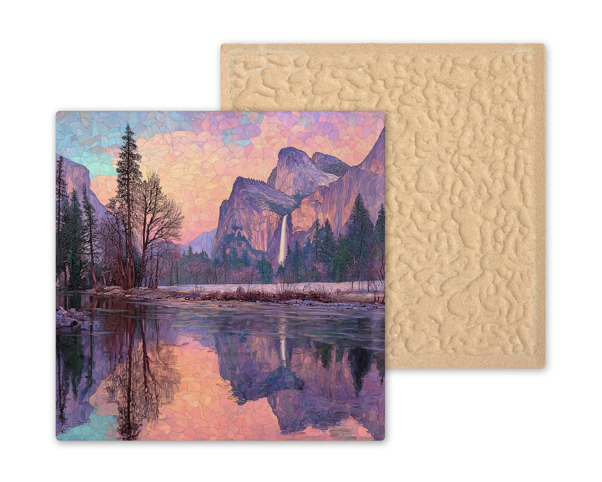 Yosemite Falls Wall Art Ceramic Tile California Gift National Park Decor Waterfall Art Hiker Gift Tile