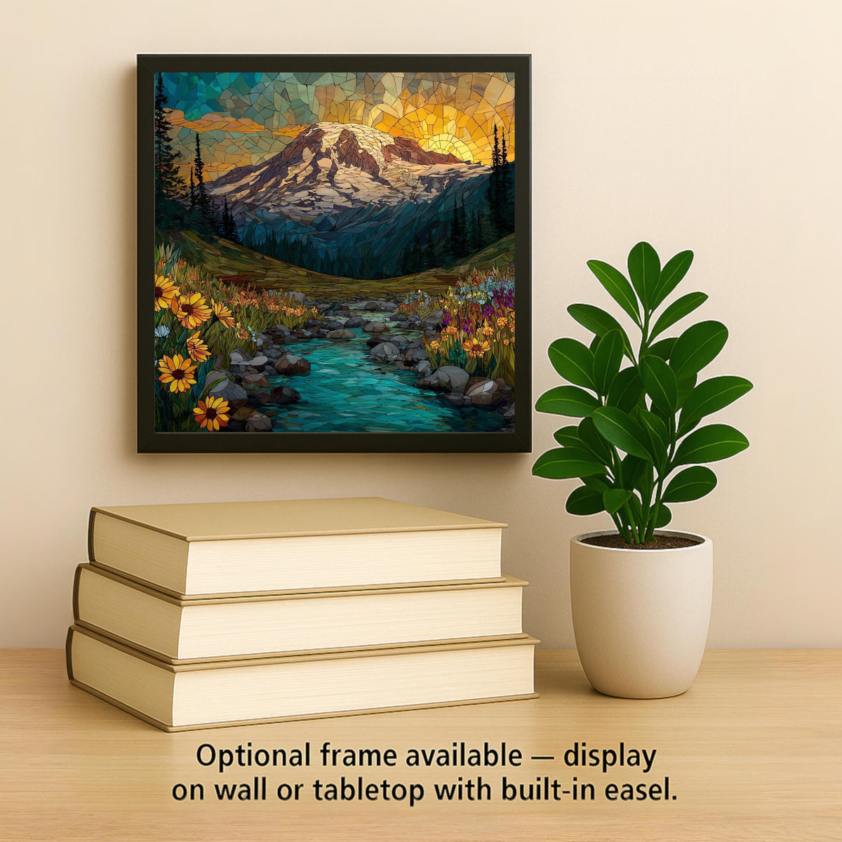 Mount Rainier Wall Art Ceramic Tile Pacific Northwest Gift Washington Decor PNW Art Nature Lover Gift Tile