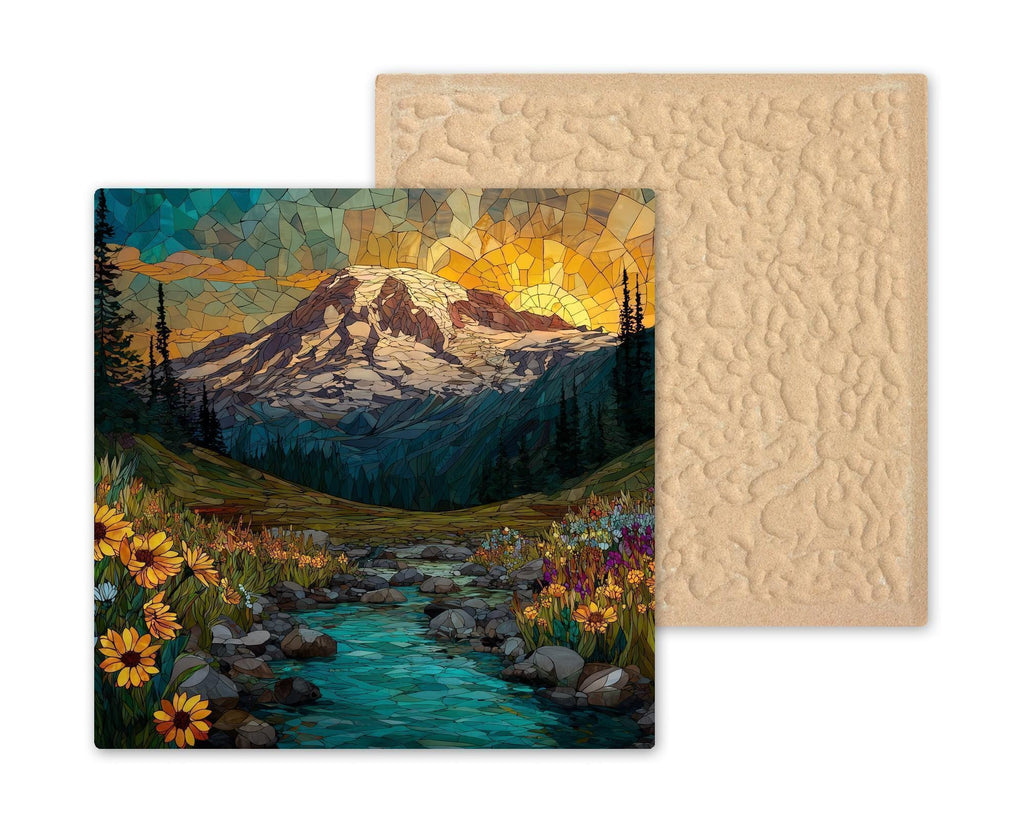 Mount Rainier Wall Art Ceramic Tile Pacific Northwest Gift Washington Decor PNW Art Nature Lover Gift Tile