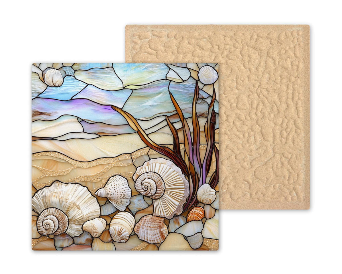 Seashell Wall Art Ceramic Tile Coastal Gift Beach House Decor Ocean Nature Art Beach Lover Nature Gift