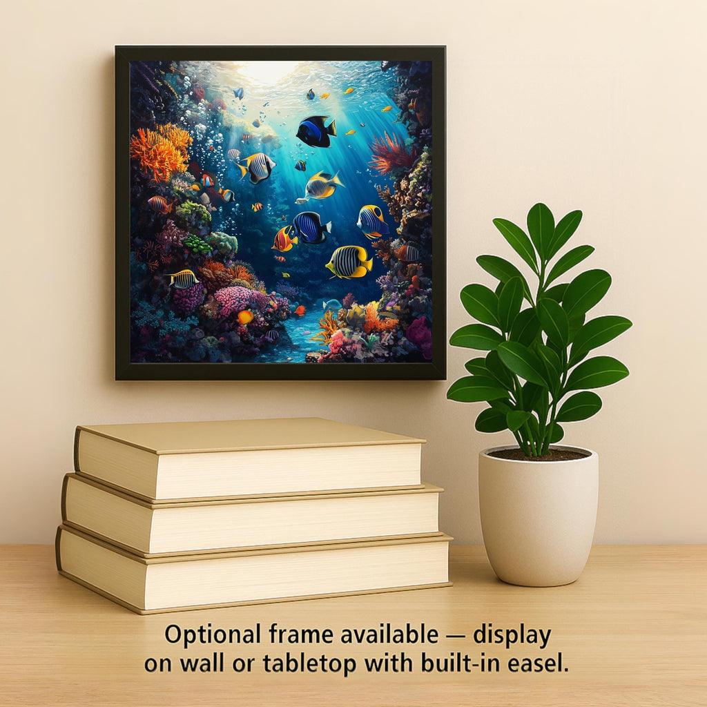 Tropical Reef Fish Wall Art Ceramic Tile Coastal Gift Nautical Decor Ocean Art Fish Lover Gift Tile