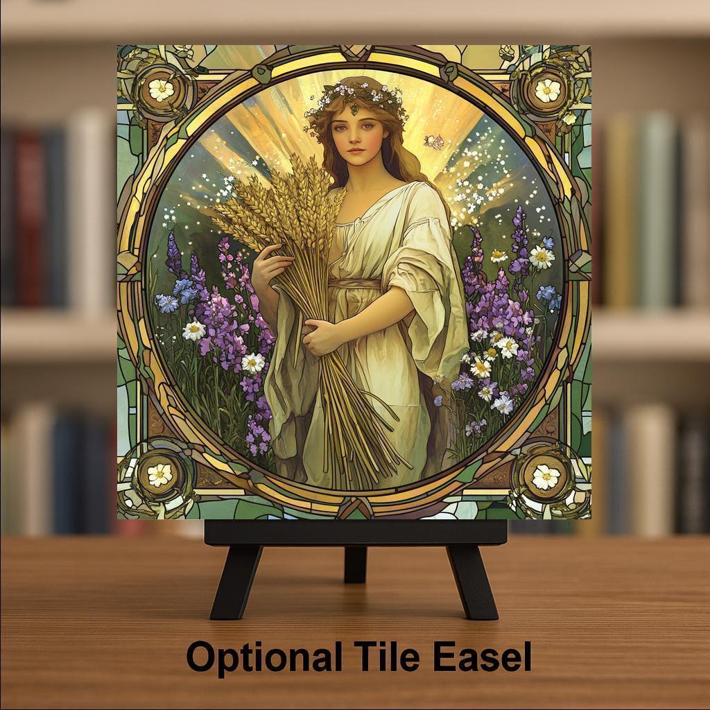 Virgo Wall Art Ceramic Tile Zodiac Gift Virgo Birthday Decor Astrology Lover Gift Virgo Star Sign Tile