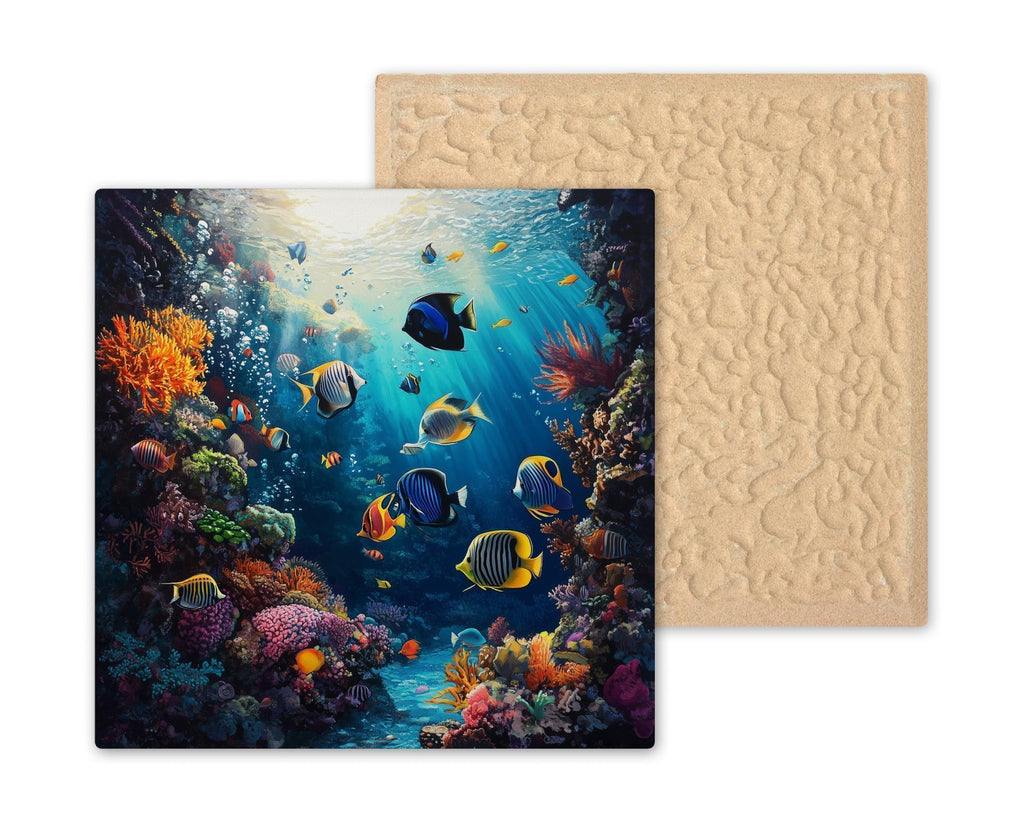 Tropical Reef Fish Wall Art Ceramic Tile Coastal Gift Nautical Decor Ocean Art Fish Lover Gift Tile