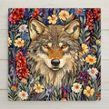 Wolf William Morris Ceramic Art Tile: Cabin Wall Decor Nature Lover Gift Woodland Home Decor Wall Art