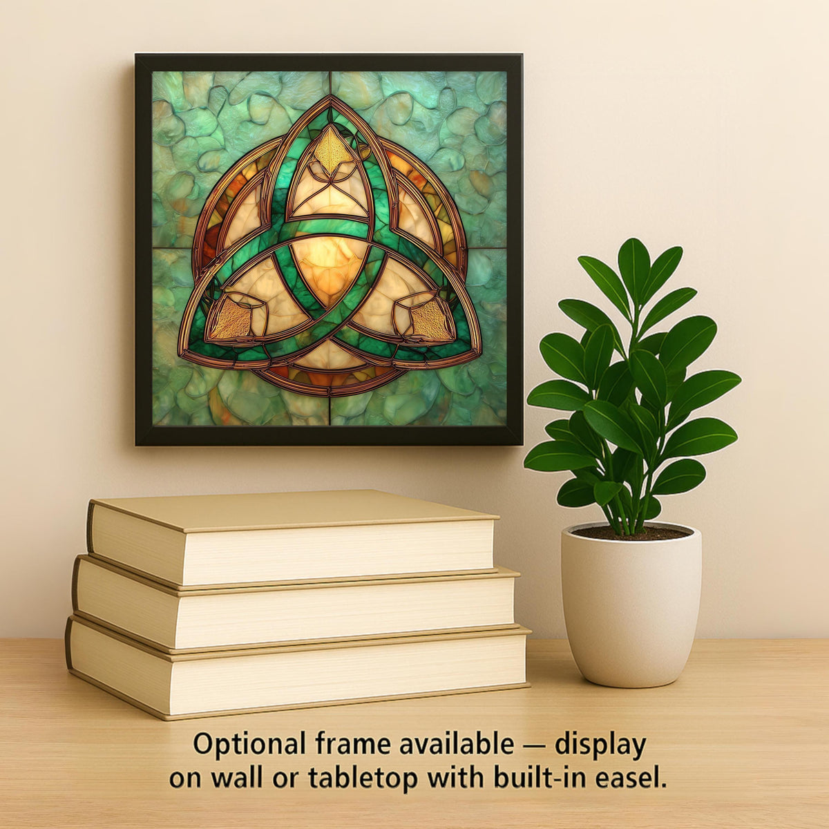 Trinity Knot Wall Art Ceramic Tile Celtic Gift Triquetra Decor Spiritual Home Art Irish Heritage Gift Tile