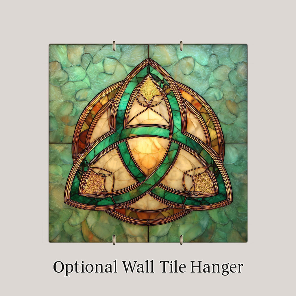 Trinity Knot Wall Art Ceramic Tile Celtic Gift Triquetra Decor Spiritual Home Art Irish Heritage Gift Tile
