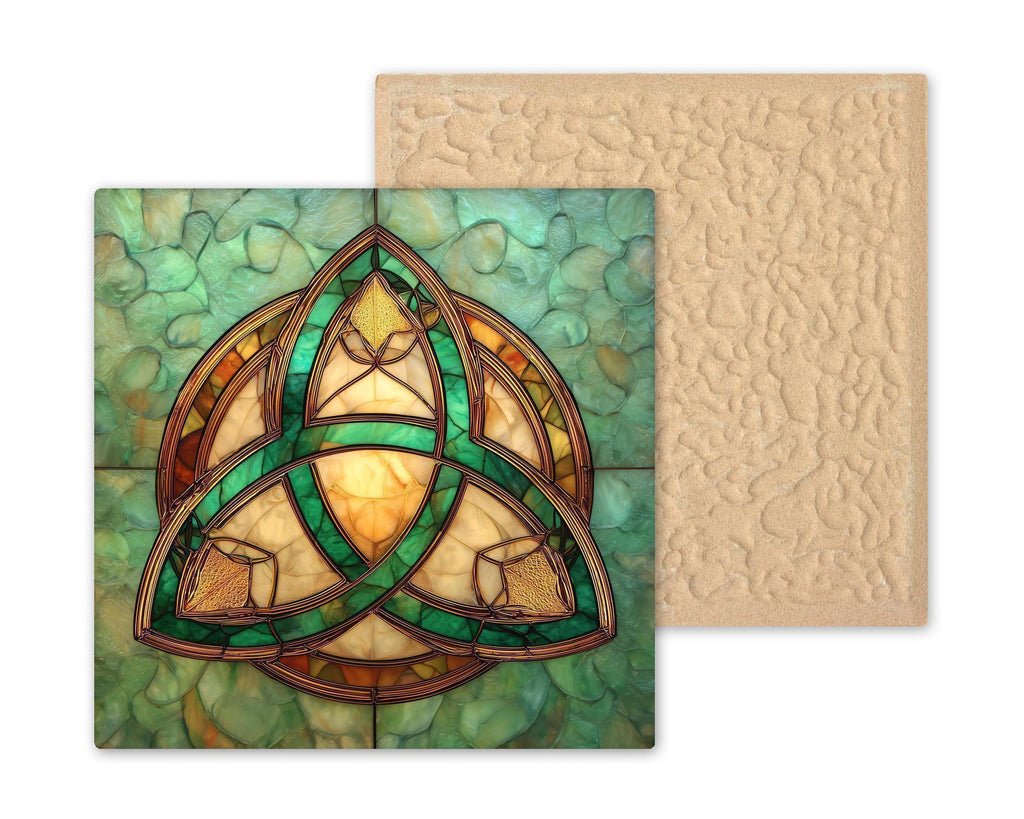 Trinity Knot Wall Art Ceramic Tile Celtic Gift Triquetra Decor Spiritual Home Art Irish Heritage Gift Tile