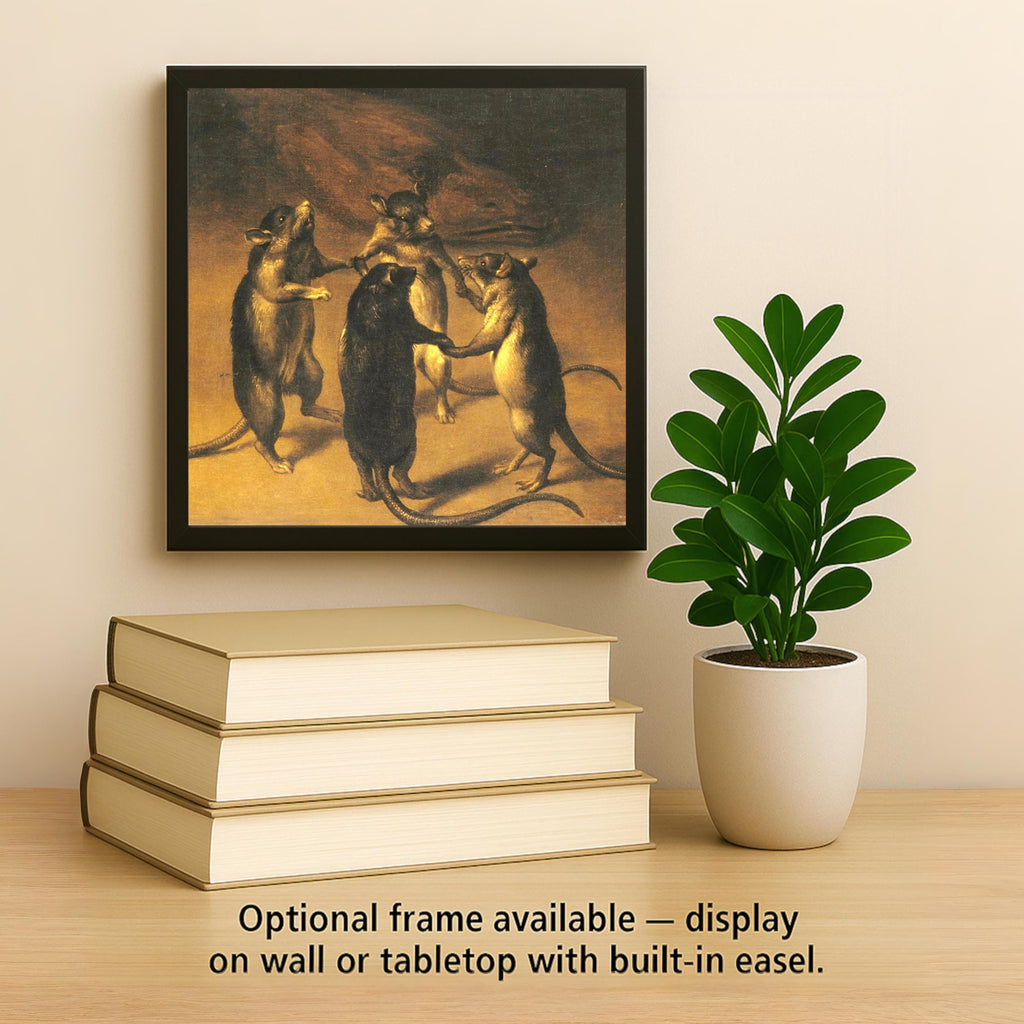 Gothic Ceramic Art Tile: Gothic Wall Decor Dark Academia Decor Fantasy Home Decor Wall Art Dance Of The Rats