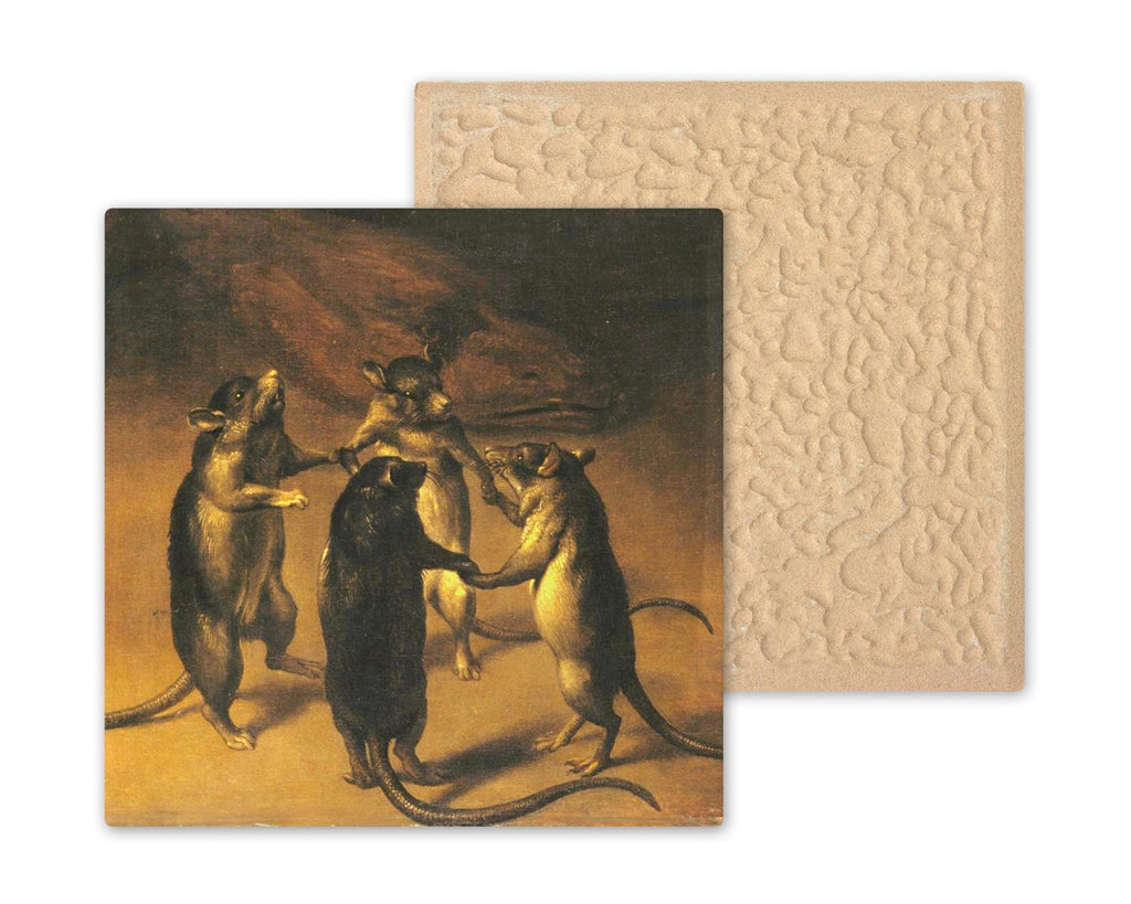 Gothic Ceramic Art Tile: Gothic Wall Decor Dark Academia Decor Fantasy Home Decor Wall Art Dance Of The Rats