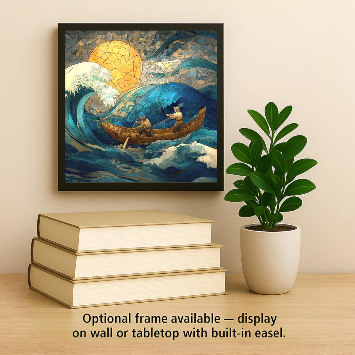Fishermen Wall Art Ceramic Tile Nautical Decor Fishing Lover Gift Ocean Boat Decor