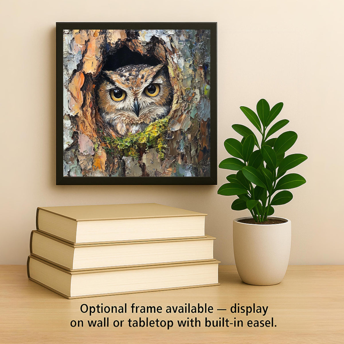 Barred Owl Wall Art Ceramic Tile Birdwatcher Gift Rustic Forest Decor Nature Art Owl Lover Cabin Gift Tile